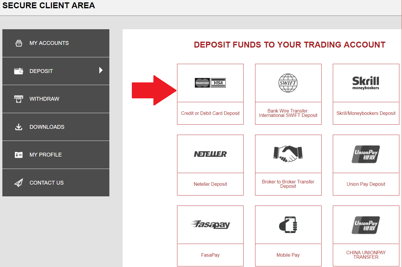 Astorz Trading Dépot/Retrait et connexion à votre compte client