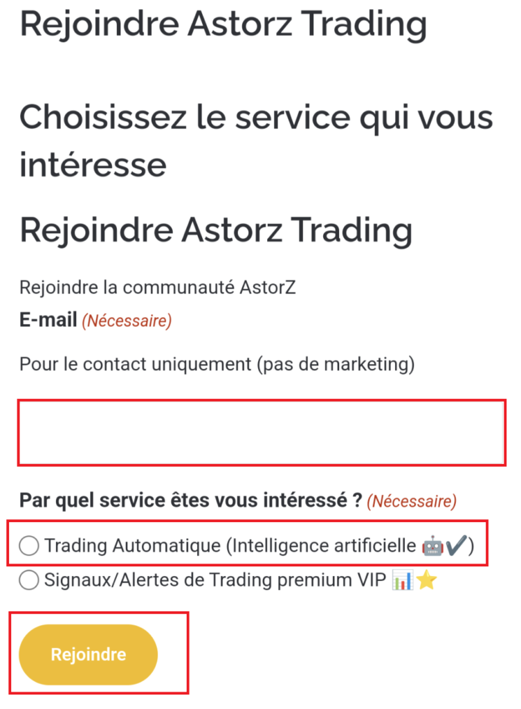 Trading Automatique (intelligence artificielle Astorz Trading Bot)