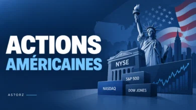 Illustration éditoriale sur l’achat d’actions américaines depuis la France