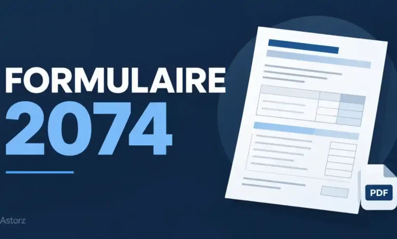 Illustration du formulaire 2074 pour la déclaration des plus-values