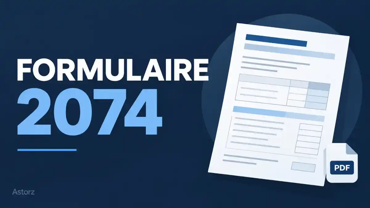 Illustration du formulaire 2074 pour la déclaration des plus-values